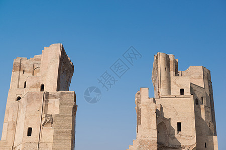 中亚的建筑结构纪念碑马赛克古董旅行游客蓝色天空废墟旅游帝国图片