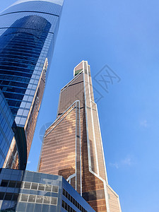 莫斯科市区景观商业蓝色建筑学窗户场景摩天大楼玻璃中心城市图片