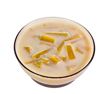 甜椰子牛奶中的南瓜食物甜点白色图片