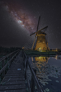 风车夜景星座历史高清图片