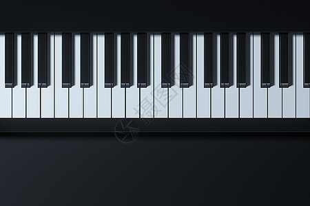 具有深色 background3d 渲染的钢琴键歌曲琴键乐器音乐会交响乐笔记艺术旋律流行音乐爵士乐图片