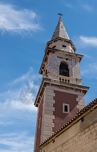 克罗地亚旧城Zadar的贝尔塔建筑古董历史性教会景观旅行街道建筑学旅游地标图片