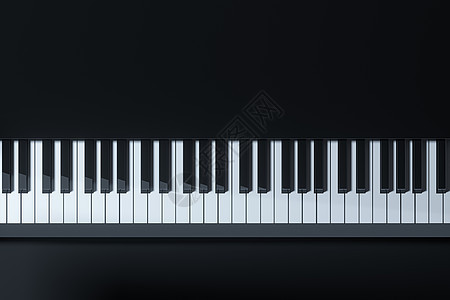 具有深色 background3d 渲染的钢琴键乐器音乐琴键唱歌艺术交响乐流行音乐笔记音乐会歌曲图片