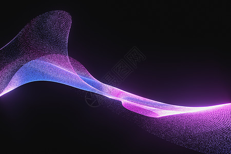 具有深色 background3d 渲染的紫色霓虹粒子辉光星星火花庆典星系插图蓝色魔法流动奢华图片