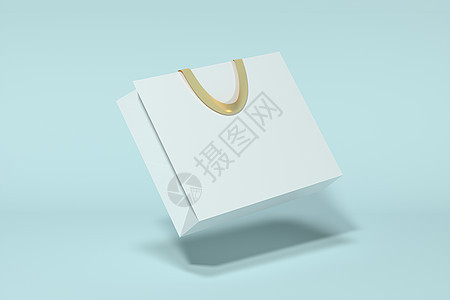 纸袋 产品包装 3D铸造折扣购物者市场购物店铺精品购物中心青色礼物顾客图片