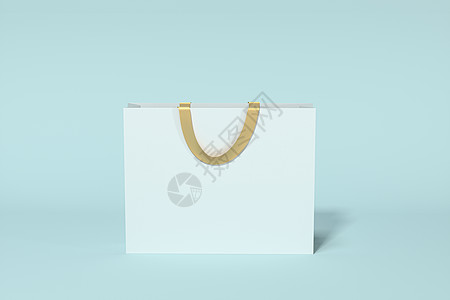 纸袋 产品包装 3D铸造开支奢华青色礼物市场店铺蓝色商业精品销售图片