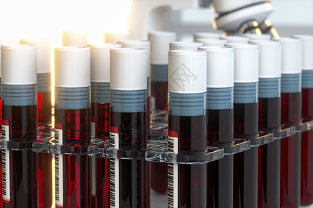 血液测试管与实验室 3D接触剂量药品吸管免疫插图微生物学渲染测试样本医院图片