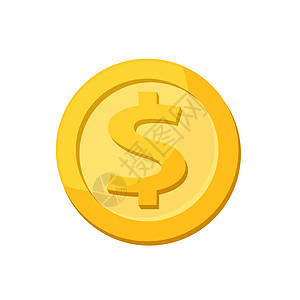 金牌美元硬币在白色背景上被隔离商业销售现金钱包价格货币支付金子银行令牌图片