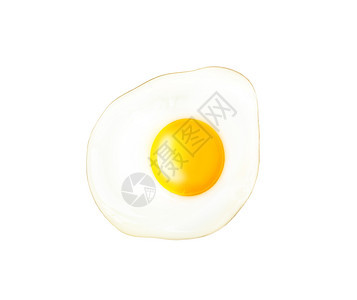 白背景孤立的炸鸡蛋图片