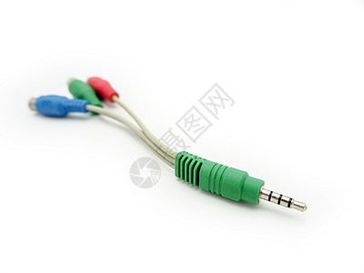 杰克仪器电缆 在白色背景抽取时被分离出来力量记录工作室绳索电线连接器电气塑料合金娱乐图片