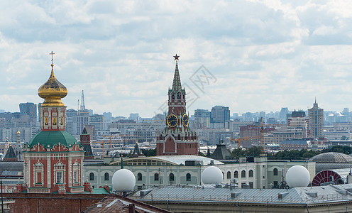 莫斯科全景天际建筑天空蓝色旅行教会景观房子地标中心图片