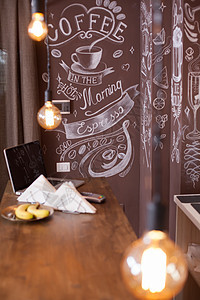 手写报价 加上咖啡店草图建筑学咖啡机器窗户房间咖啡师木板用餐商业酒吧图片