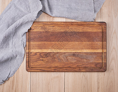 空的老旧木制厨房剪板烹饪木材灰色材料木板工具木头餐巾棉布空白图片