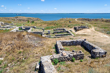 古希腊定居点奥尔维奥的废墟图片
