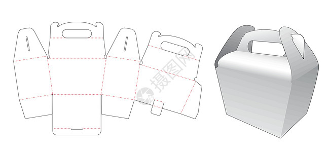 包装插图工业产品盒子蓝图零售模切木板展示空白图片