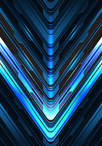 抽象蓝色黑色箭头光网络金属方向设计现代未来技术背景矢量图图片