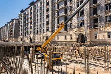 建筑机械和建筑物的建筑车辆运输脚手架装载机建造进步项目城市卡车机器图片