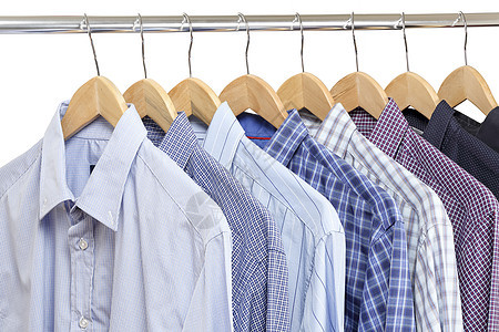 收集衬衫男性衣架店铺条纹购物精品衣柜服装收藏外貌图片