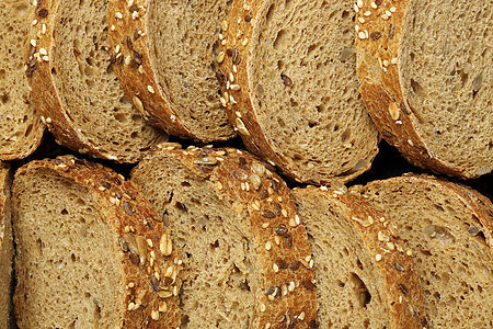 多谷物面包杂粮小麦产品粮食脆皮种子食物早餐棕色营养图片