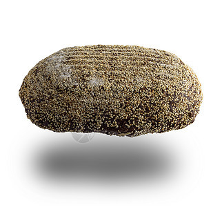 黑麦面粉加芝麻籽的全面包面包背景图片