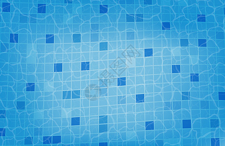 从顶视图抽象逼真的游泳池 夏季设计图片