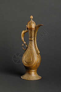 古金属用具黄铜水壶装饰品雕刻青铜投手艺术古董文化传统图片