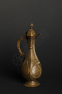 古金属用具手工装饰品水壶艺术文化雕刻黄铜古董青铜传统图片