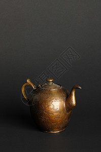 古金属用具古董手工青铜黄铜艺术装饰品水壶文化传统雕刻图片