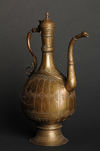古金属用具青铜水壶古董雕刻艺术装饰品黄铜传统文化手工图片