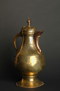 古金属用具艺术雕刻文化水壶古董手工传统黄铜青铜投手图片