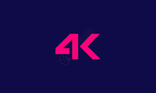 4k 图标字母 4k 标志 具有干净和现代流行风格的抽象 4k 标志设计 它制作图案矢量图图片