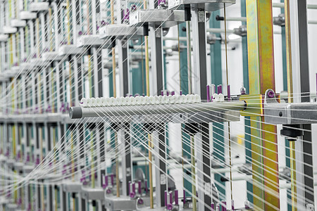 纺织棉纱加工店纱线机械纤维制造业棉布植物工业生产细绳卷轴图片