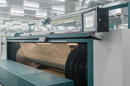 纺织棉纱加工店机器编织生产纺织厂织物植物丝绸展示细绳翘曲图片
