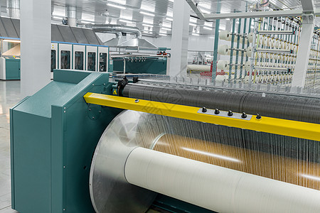 纺织棉纱加工店羊毛制造业纺织厂生产工业卷轴机械纺纱机器丝绸图片