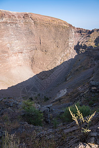 维苏威火山坑内部地球矿物旅游岩石危险爬坡火山旅行公园气体图片