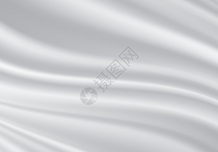 白色织物缎波背景纹理矢量图图片
