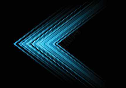 抽象蓝色光箭头速度方向黑色设计现代未来主义背景矢量图图片