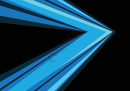 黑色设计现代未来主义背景矢量图上的抽象蓝色箭头速度方向图片
