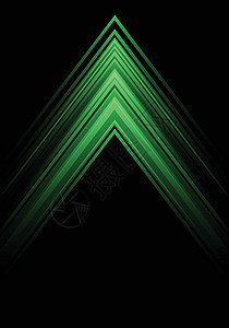 抽象绿色光箭头速度方向黑色设计现代未来主义背景矢量图图片