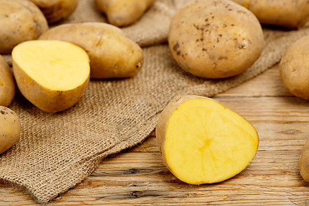 马铃薯农业乡村麻布烹饪营养棕色食物解雇美食木头图片