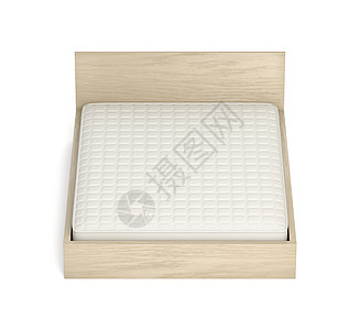 带内存泡沫床垫的木床图片