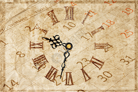 时间概念手表圆圈日历拨号数字风化古董乐器旋转框架图片