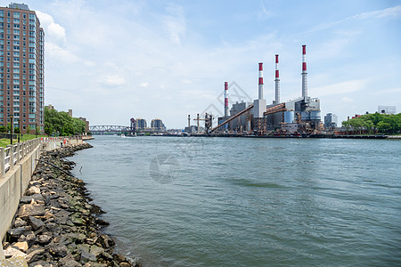 东河和拉文斯伍德发电厂力量建筑工业植物天空蓝色图片