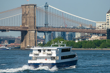 纽约市市中心渡轮直升机观光地标旅行码头天际蓝色建筑天线城市图片