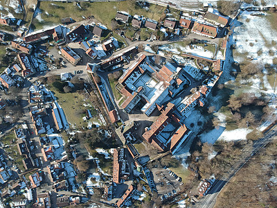 德国Bebenhausen修道院上空的空中观察旅游旅行房子历史兴趣建筑学教会吸引力地标宗教图片