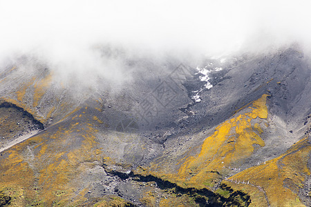 新西兰塔拉纳基山火山的详情旅行吸引力橙子岩石天气灰色旅游石头图片