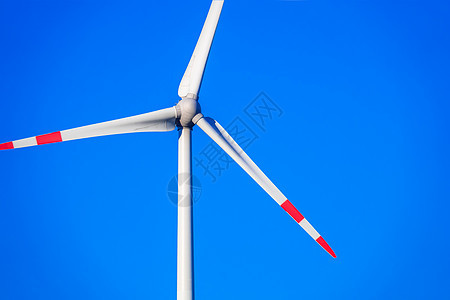 蓝色天空 蓝天风车绿色阳光资源发电机力量涡轮农场创新工业图片