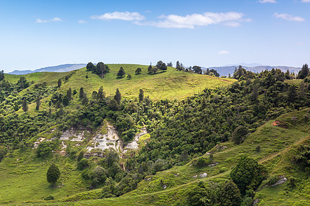 水俣组织Matamata场地国家墙纸蓝色旅行乡村场景风景绿色丘陵图片