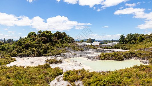 新西兰的地热活动指导水域火山旅行观光通风蒸汽弹簧喷泉仙境图片