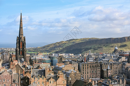 英国苏格兰爱丁堡首府 联合王国旅游首都城市岩石远足建筑学游客建筑景观纪念碑图片